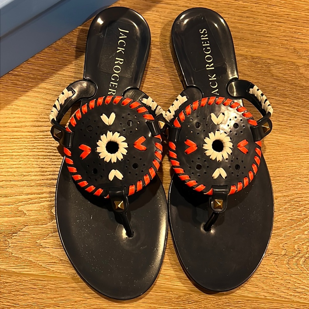 👋🏾 Jack Roger’s Georgica Jelly + Woven Sandal Size 8 brand new in box sandal - Picture 3 of 9